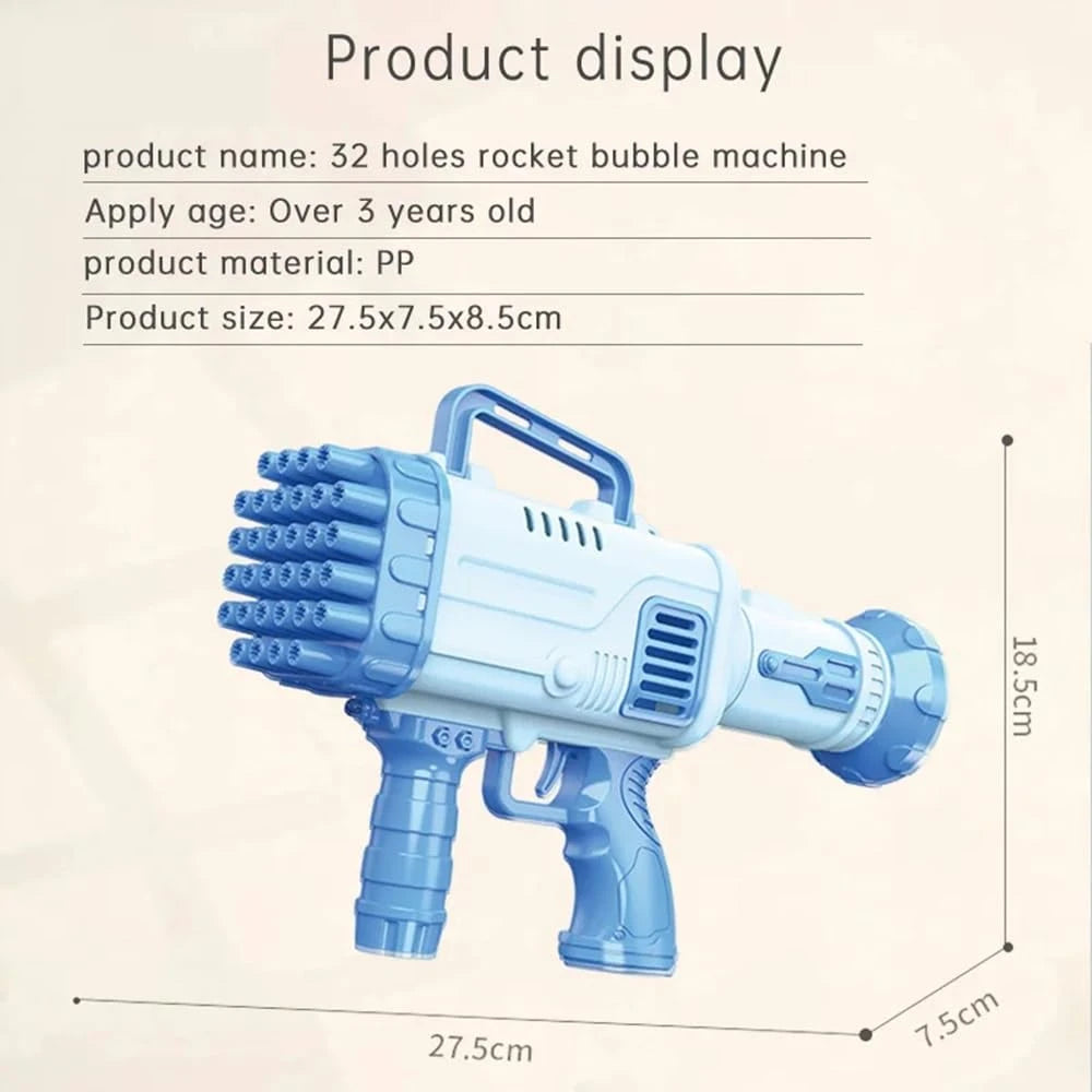 Multicolor Bubble Gun Toy